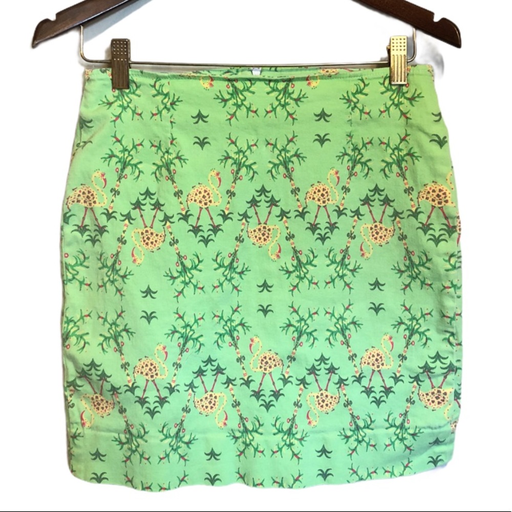 Lilly Pulitzer Style Govango Green Printed Skirt